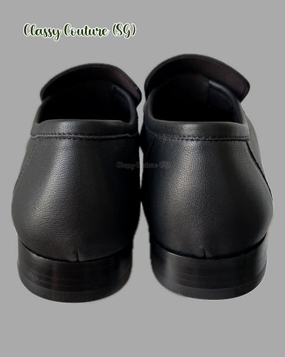 TR Soft Moccasin Lambskin Leather Loafer Shoes in Black
