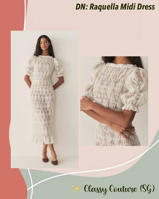 DN Raquella Cotton-Blend Lace Midi Dress