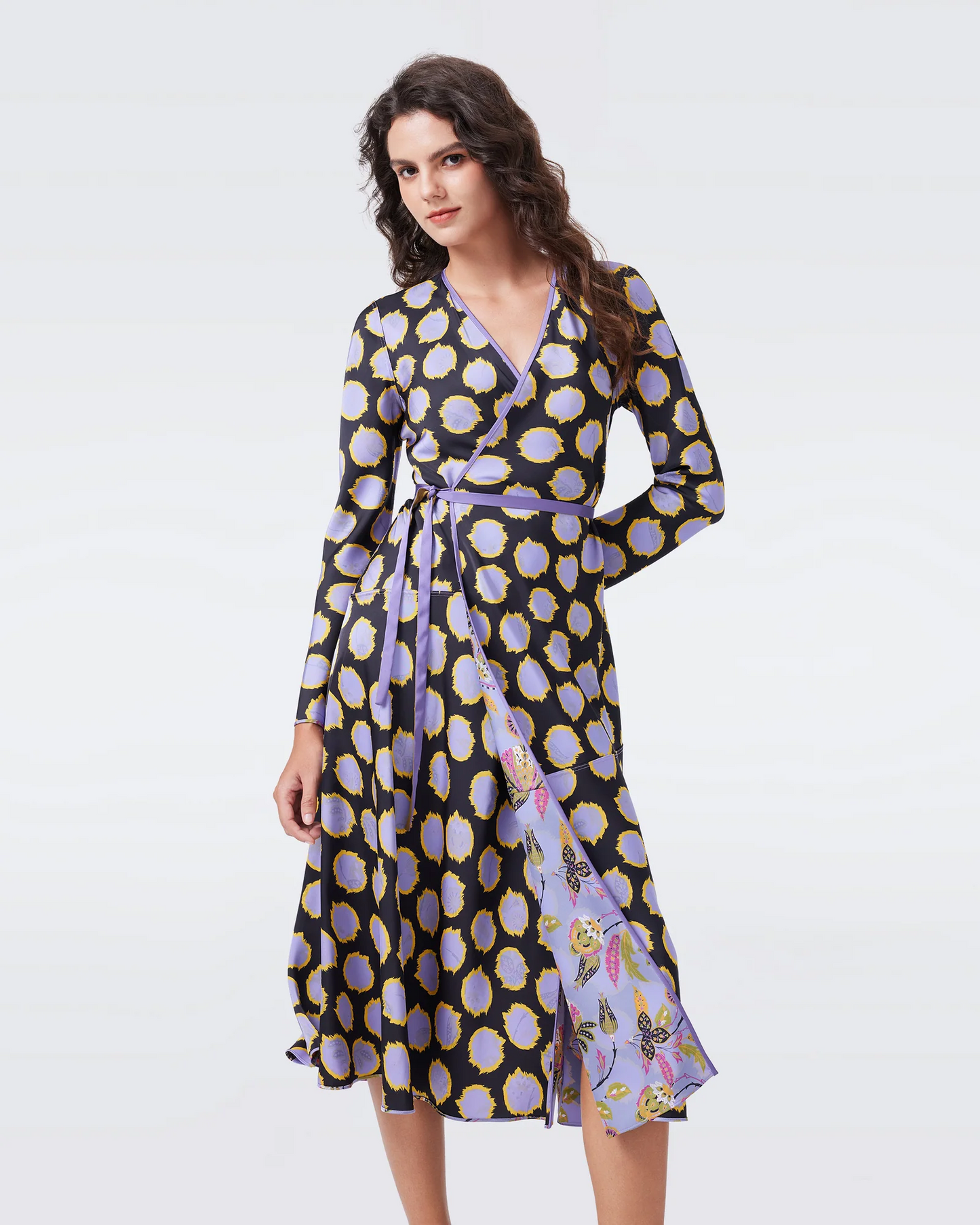 DVF Anika Reversible Satin Midi Dress