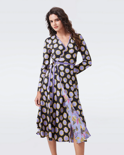 DVF Anika Reversible Satin Midi Dress