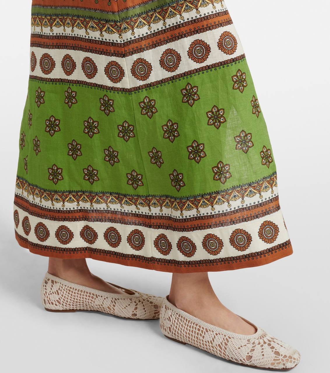 ALM Contina Linen Shirtdress Midi Maxi Dress
