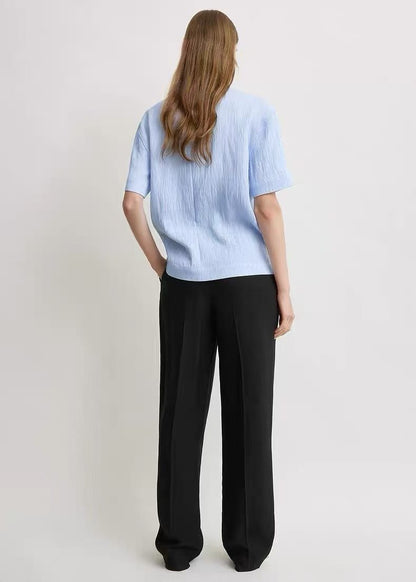 Tot Blue Soft Tunic Viscose-blend Top