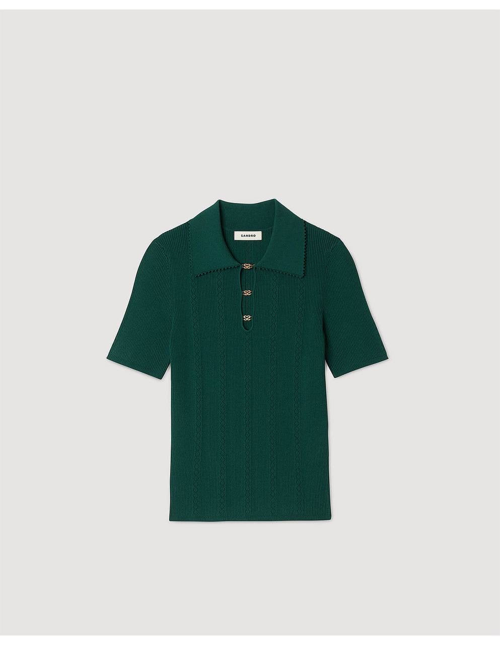 SD Mahee Dark Green Polo Sweater
