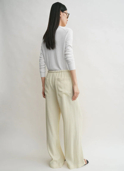 Tot Woven Stripe Top | Pants | Viscose-Linen Set