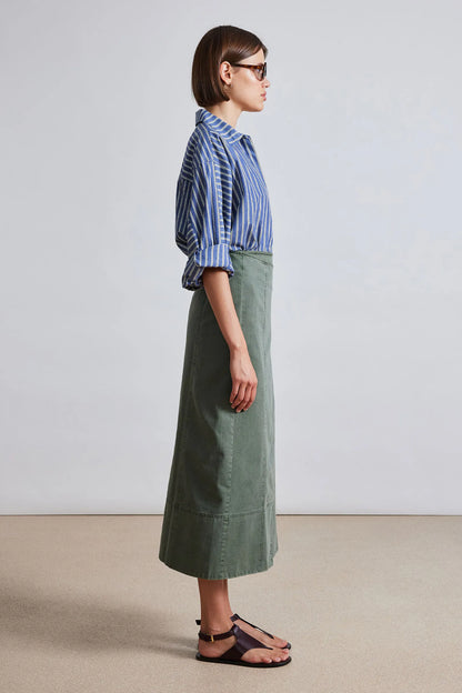 AA Lahiri Wrap Cotton Midi Skirt | Andorra | Thyme