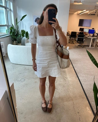 SALE! Ref Evianna Puff Sleeve Linen Mini Dress