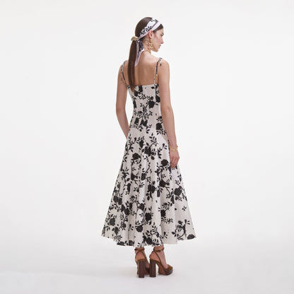SP Floral Print Linen Mini | Midi Dress