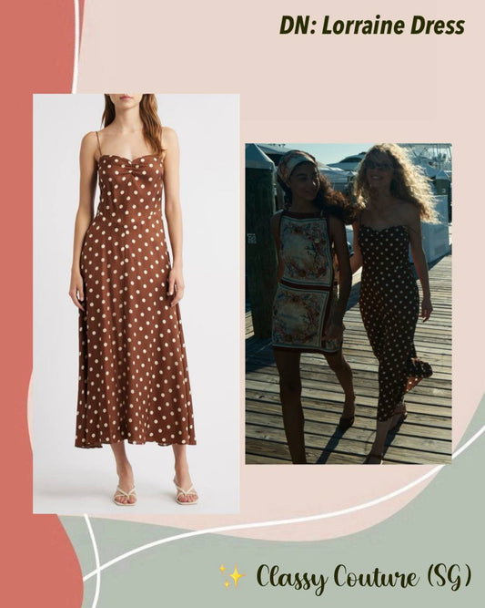 DN Lorraine Silk-Viscose Polka Dot Midi Dress