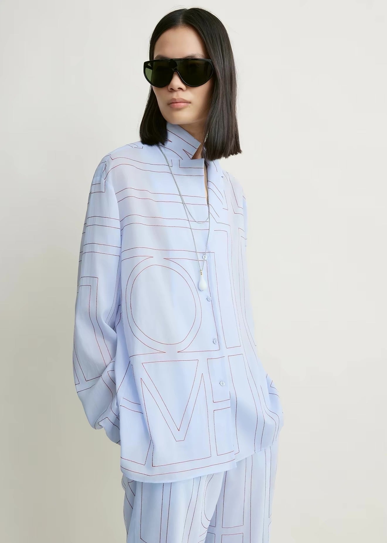 3 Colors! TOT Monogram Sheer Cotton-blend PJ Top | Shorts | Pants | Set