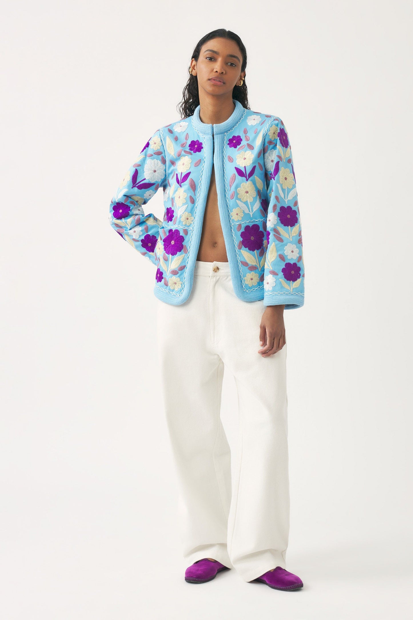 AB Cotton Embroidered Jacket Tady