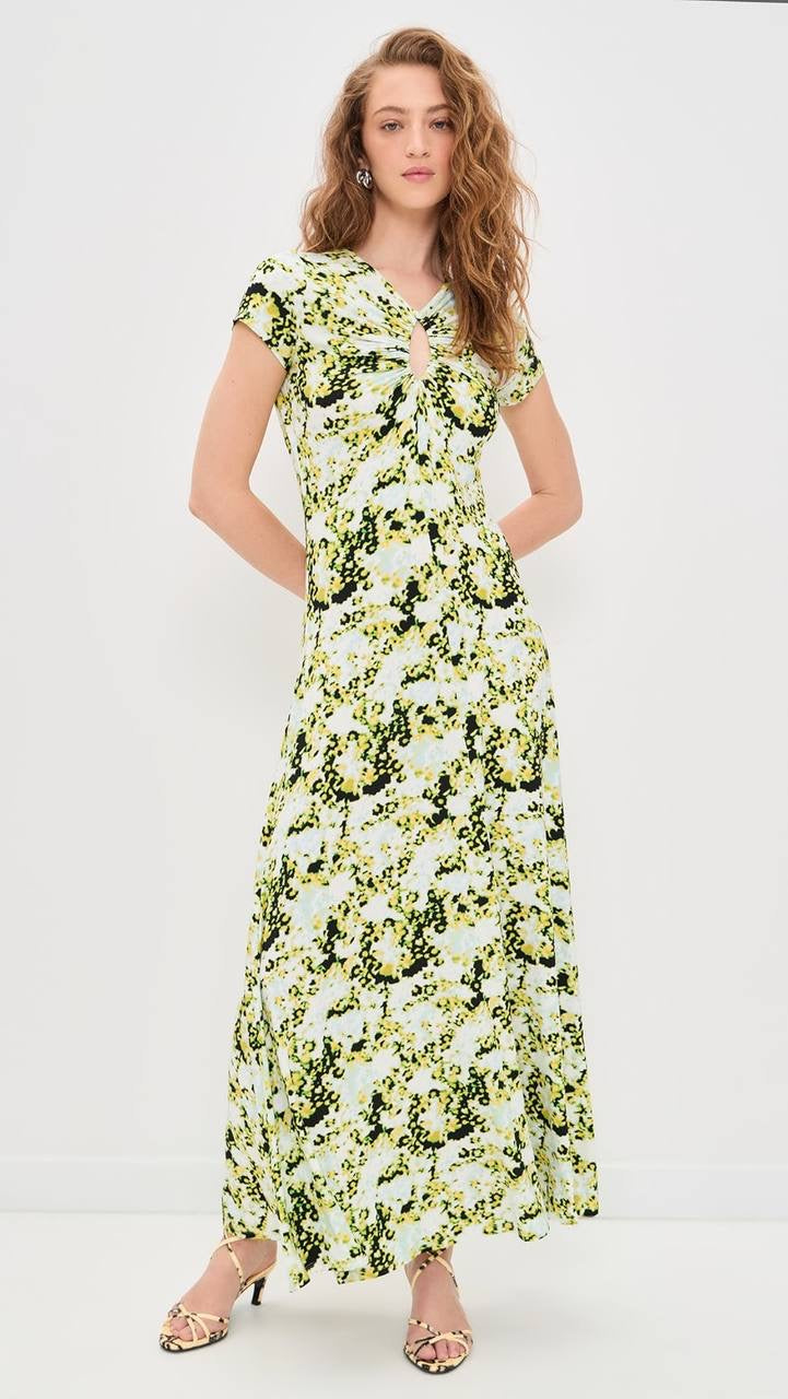PS Noelani Rayon Stretch Jersey Keyhole Maxi Dress
