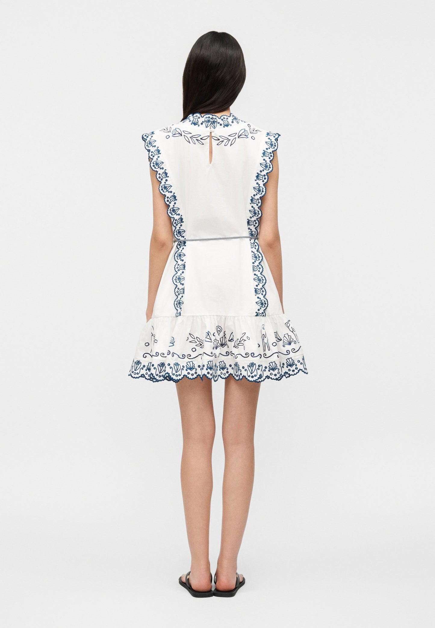 ALM Leela Embroidered Cotton Mini Dress