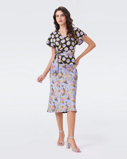 DVF Delhi Reversible Wrap Top | Krisa Midi Skirt | Set