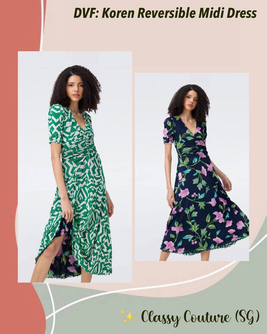 DVF Korean Reversible Midi Dress