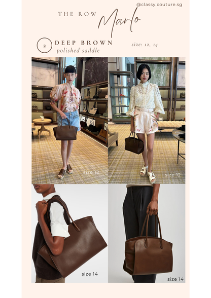TR Marlo 12/14/17 Bag in Polished Saddle Calfskin Leather