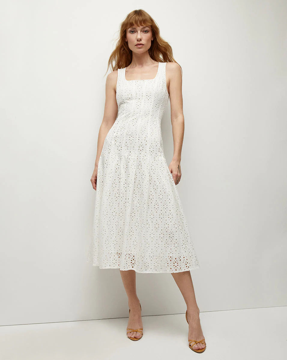 VB Jolie Cotton Eyelet Midi Dress