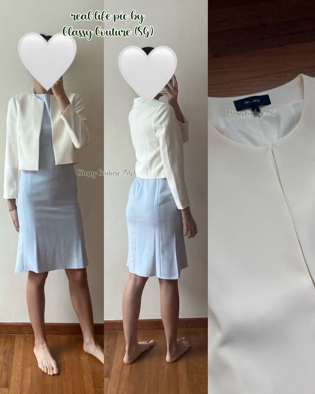 TH Collarless Crepe Jacket