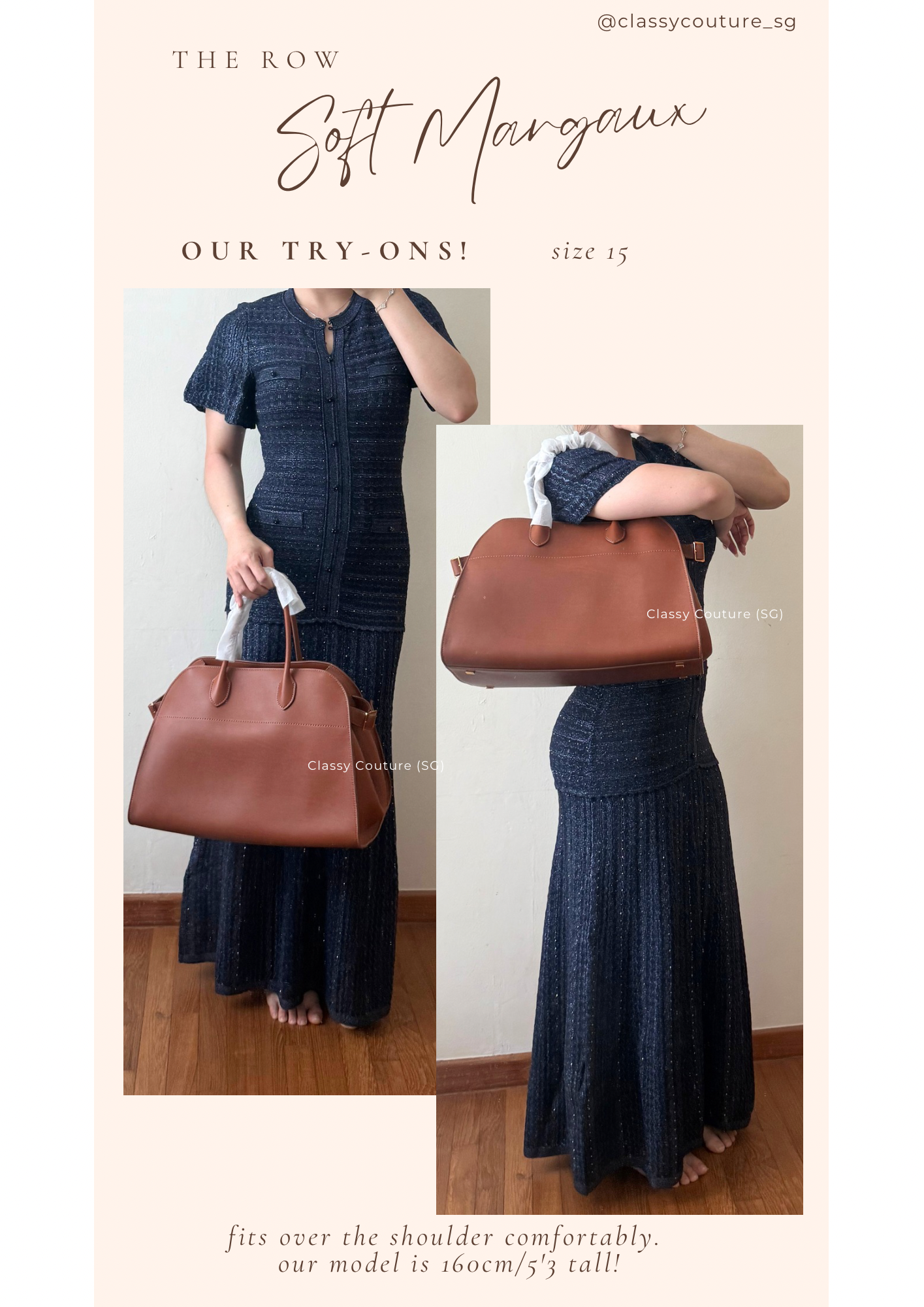 TR Soft Margaux 10 / 12 / 15 Bag in Calfskin Leather