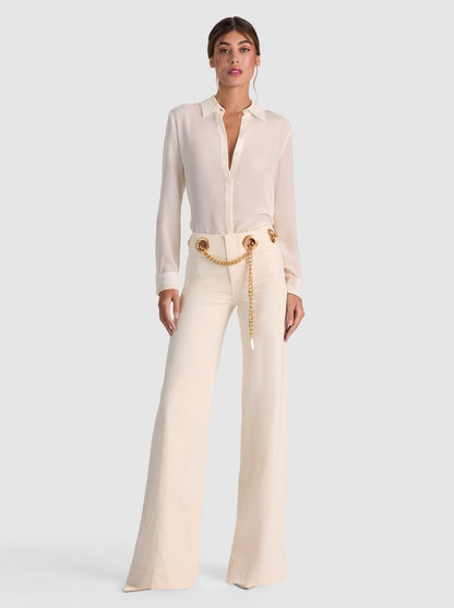 2 Colors! AO Jasper Cotton-blend Mid-Rise Jean with Chain Belt
