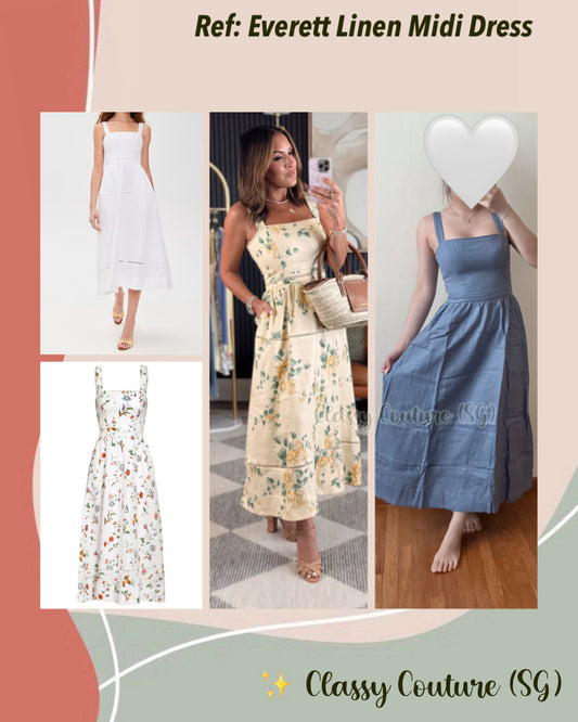 Ref Everett Linen Midi Dress