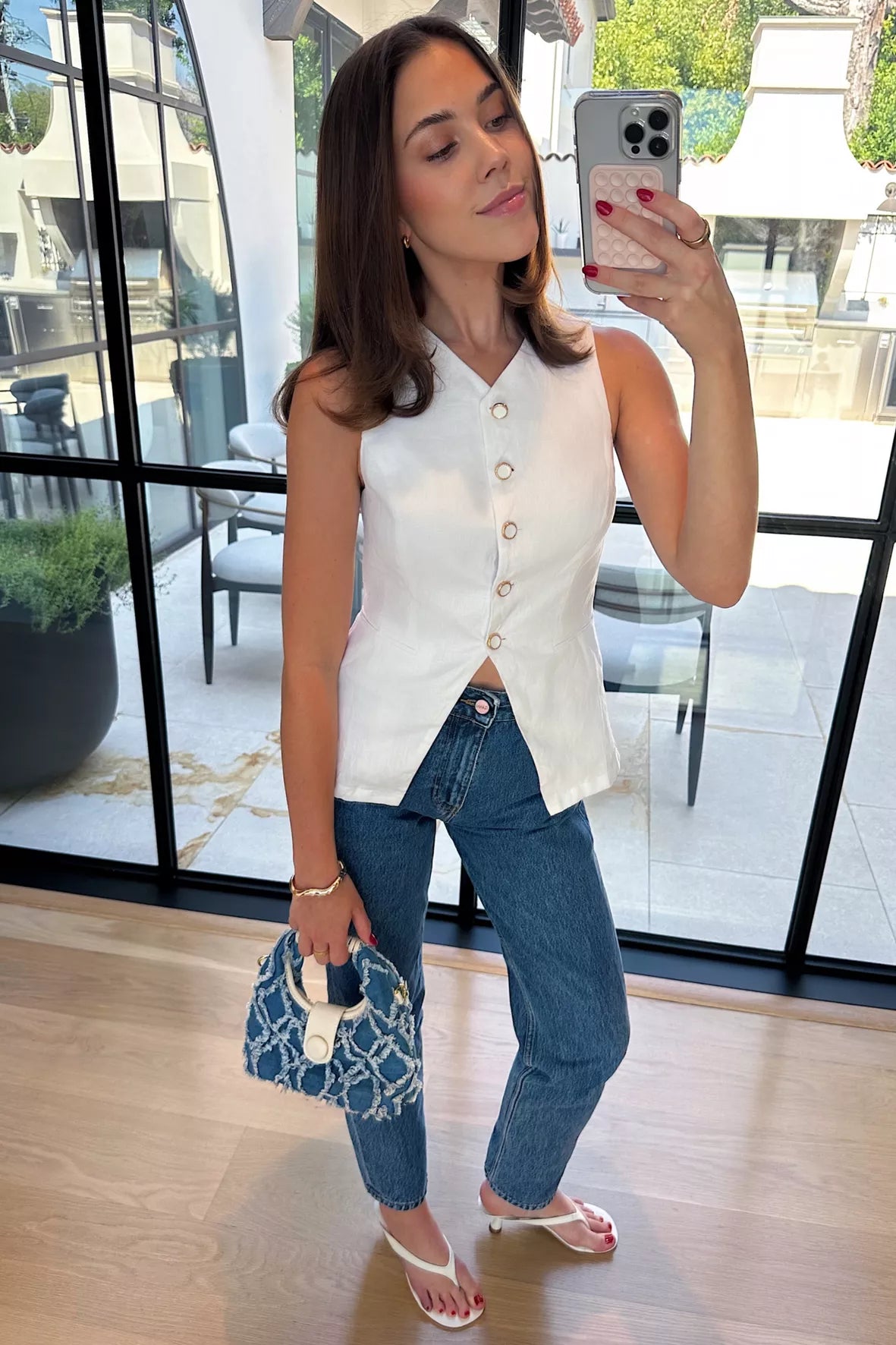 Ref Aspen Linen Vest Top