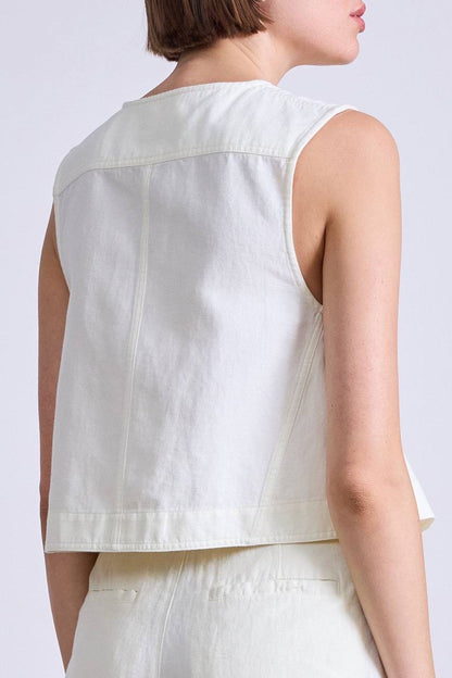 AA Godet Sleeveless Tank Top | Bari Shorts | Linen-Cotton Set