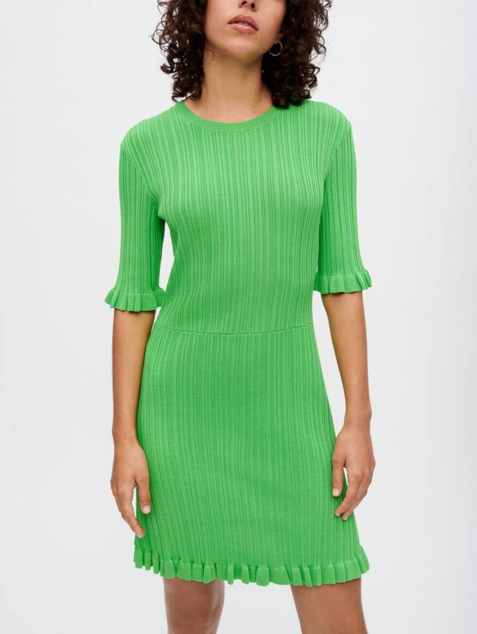 MJ Rochasse Ruffle Knit Dress