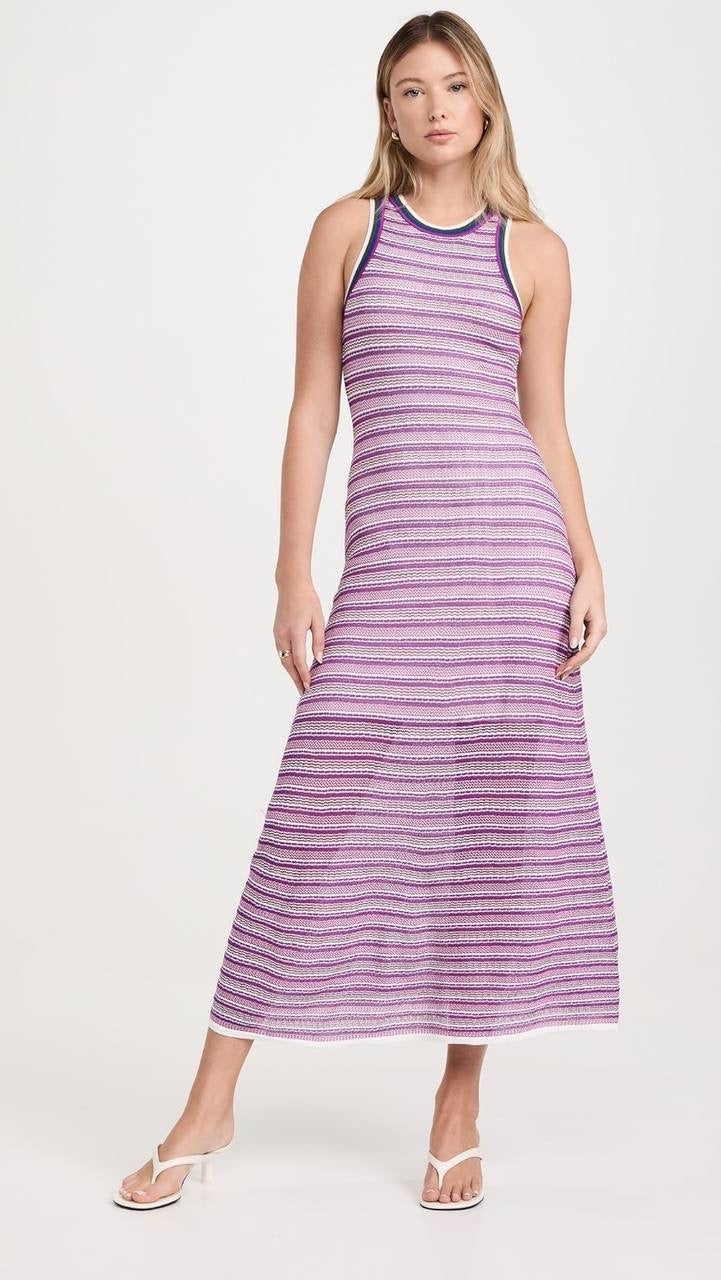 VB Sivan Slip Mesh Midi Dress