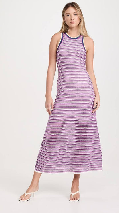VB Sivan Slip Mesh Midi Dress