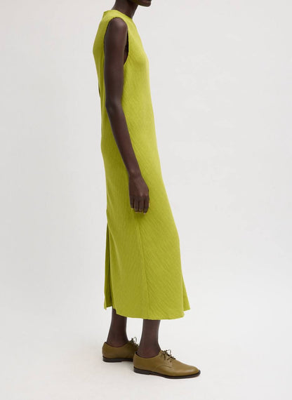 TB Viscose Plisse Sleeveless Bias Midi Dress