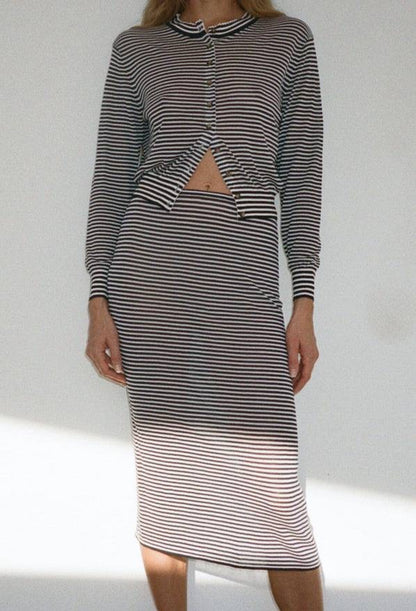 CL Hydra Stripe Cotton-blend Cardigan