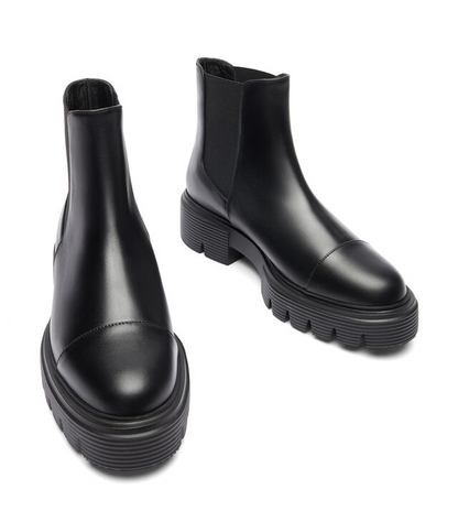 SW Nolita Chelsea Black Calfskin Leather Bootie 45mm Block Heel Boot