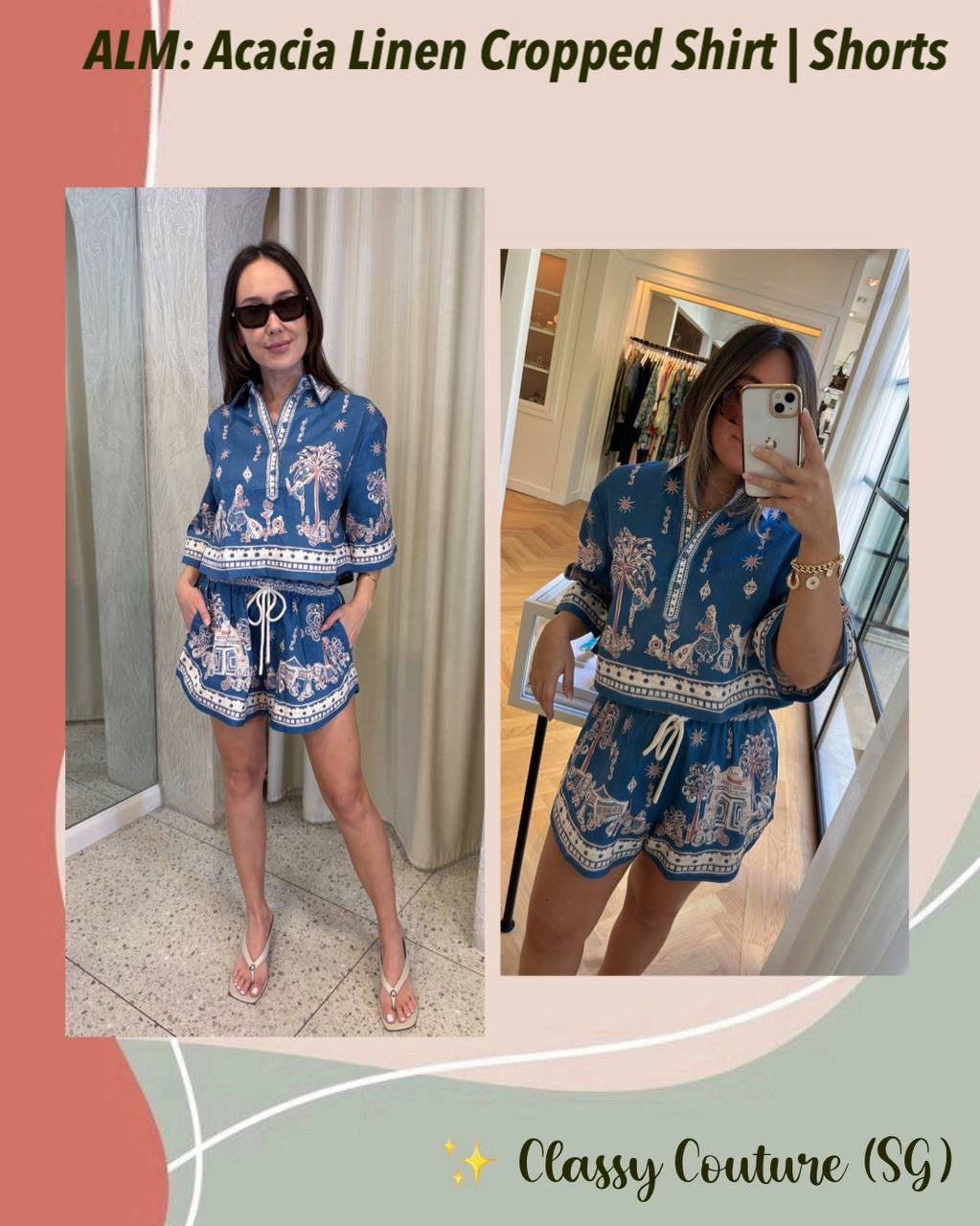 ALM Acacia Linen Cropped Shirt | Shorts | Set