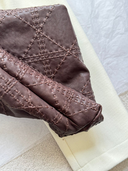 TR Lilou Woven Lambskin Leather Tote Bag