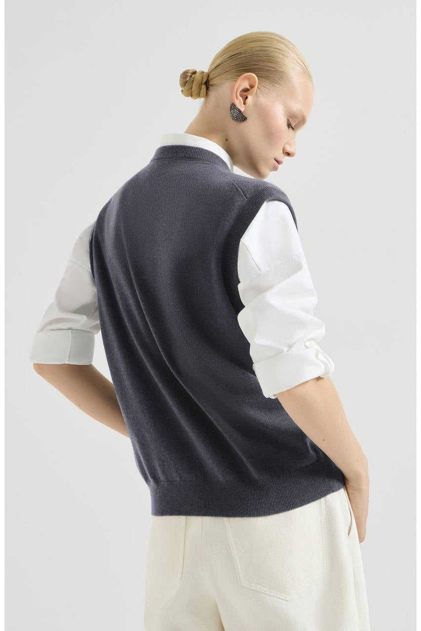BC Grey Cashmere Knit Vest