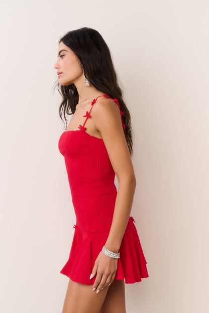 LSF Garrett Rib Pointelle Cami Top | Meryl Mini Skirt | Zoriah Cardigan | Viscose-blend Set