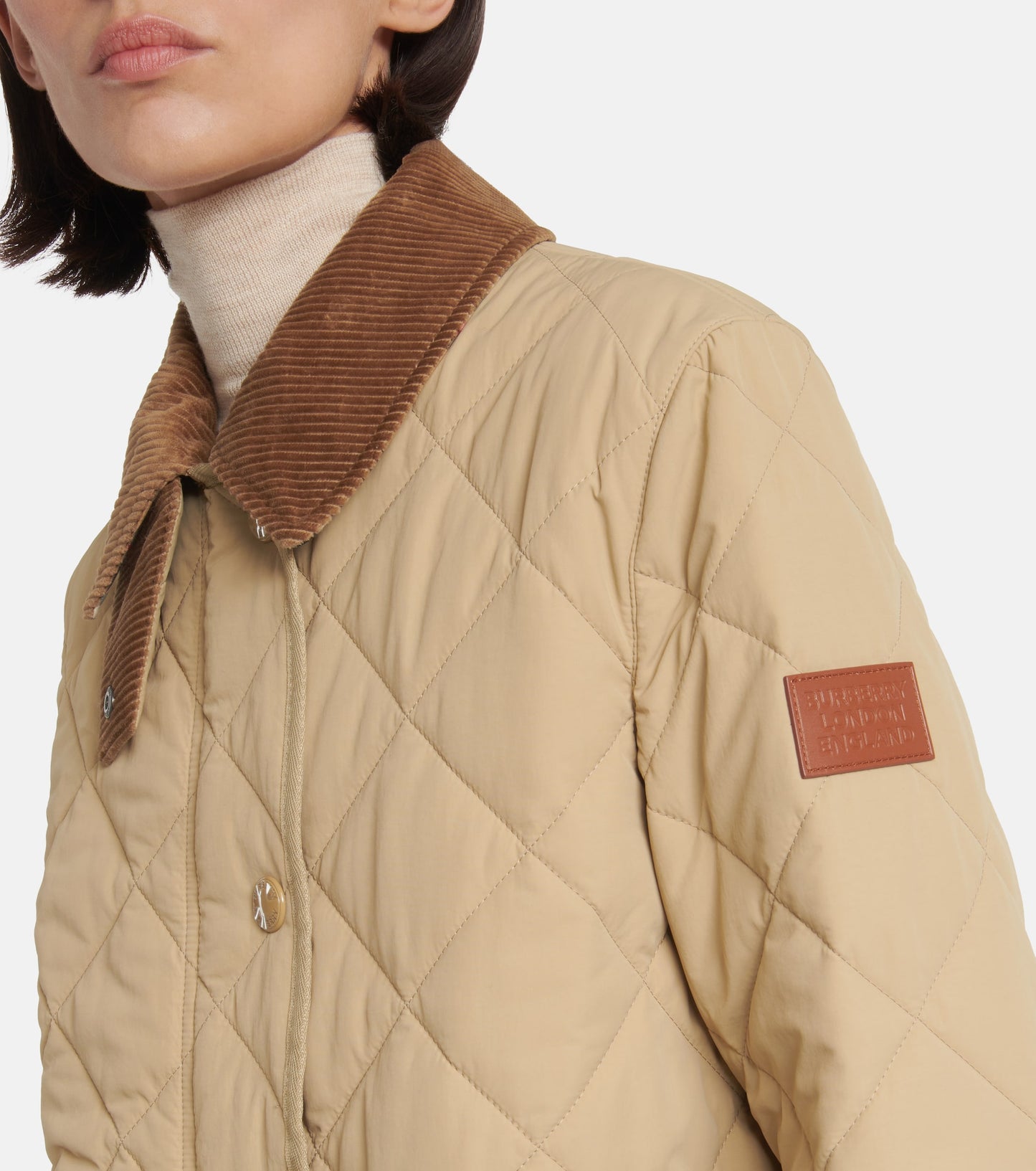 BBR Corduroy Collar Quilted Shell Jacket