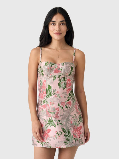 CC Claudine Bustier Linen Mini Dress