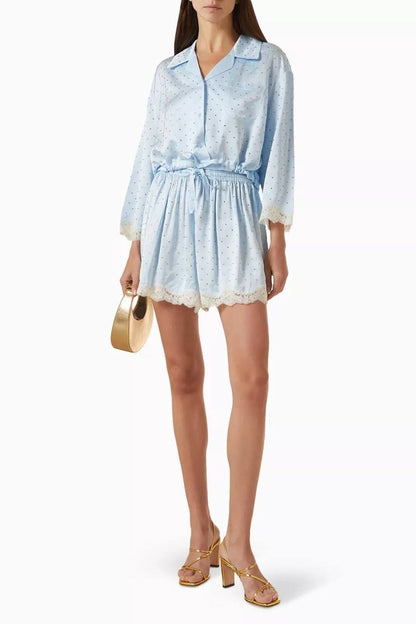 SD Limonessa Rhinestone-Embellished Shirt | Shorts