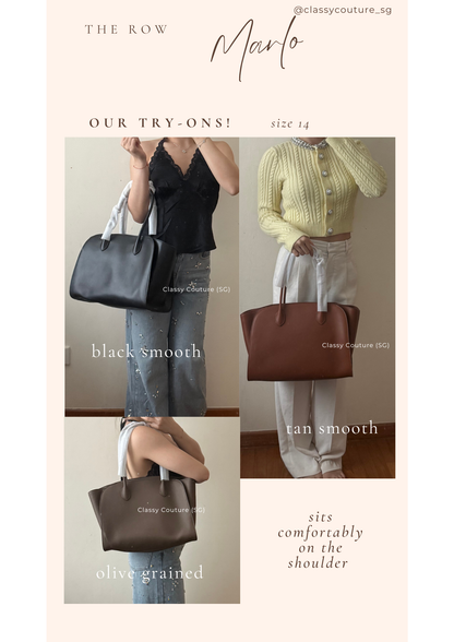 4 Colors! TR Marlo 12/14/17 Bag in Polished Saddle Calfskin Leather