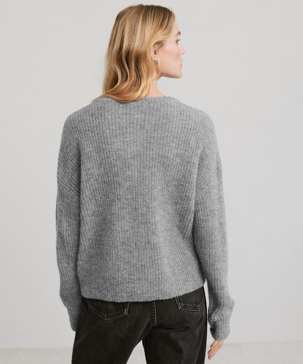 SALE! JK Hayes Alpaca-Wool Blend Crewneck Cardigan