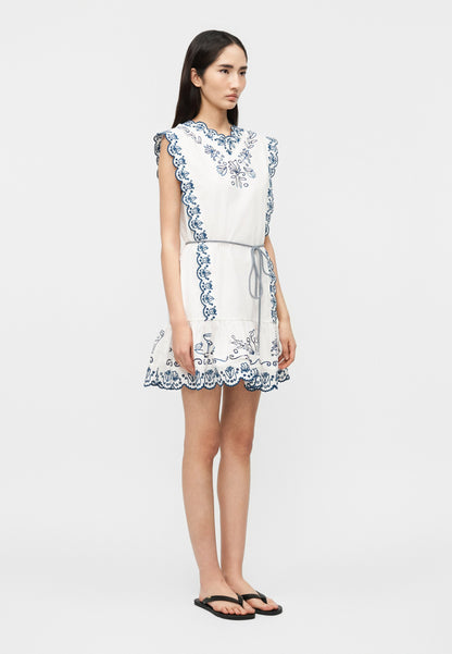 ALM Leela Embroidered Cotton Mini Dress