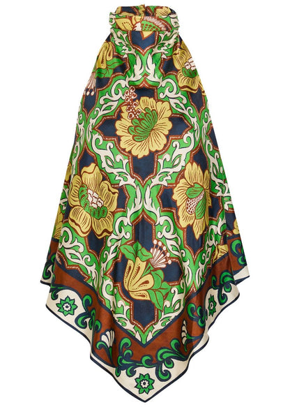 ALM Liana Silk Top Silk Palazzo Pants