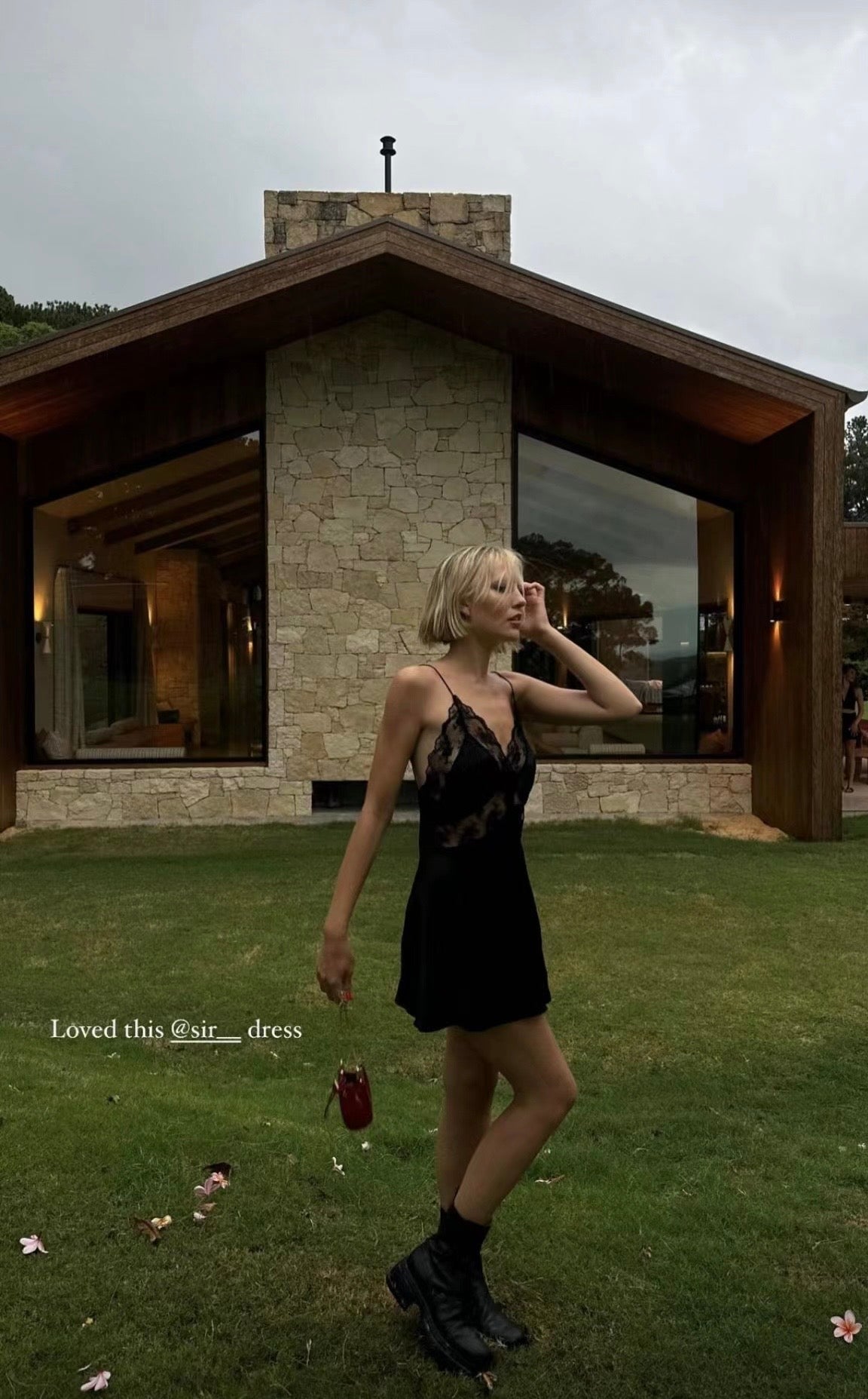 STL Aries Mini Slip Dress in Black Silk
