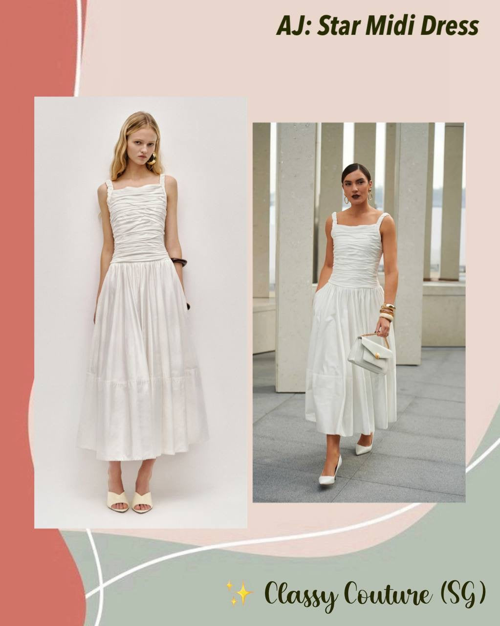 AJ Star Cotton Midi Dress