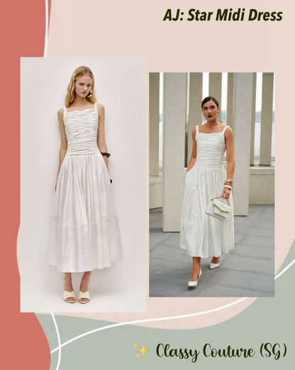 AJ Star Cotton Midi Dress