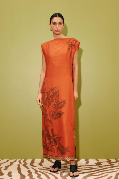 ALM Monkey Dance Silk Midi Dress