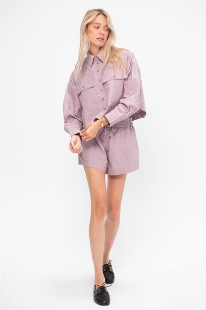 AA Nirvana Cropped Utility Shirt | Trail Shorts | Cotton Set