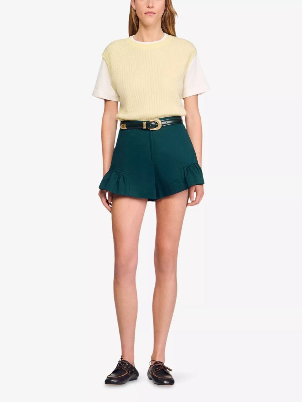 SD Layered Short-Sleeved Knitted Jumper