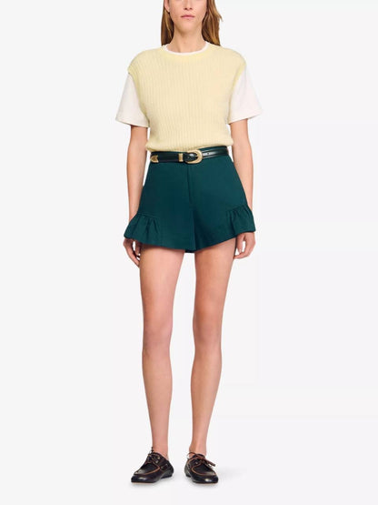 SD Layered Short-Sleeved Knitted Jumper